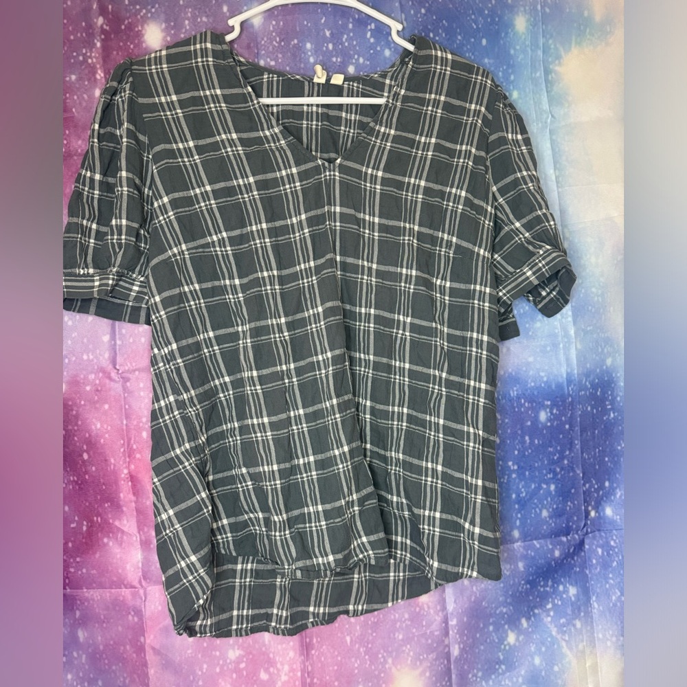 Treasure & bond short sleeve plaid shirt 🛍